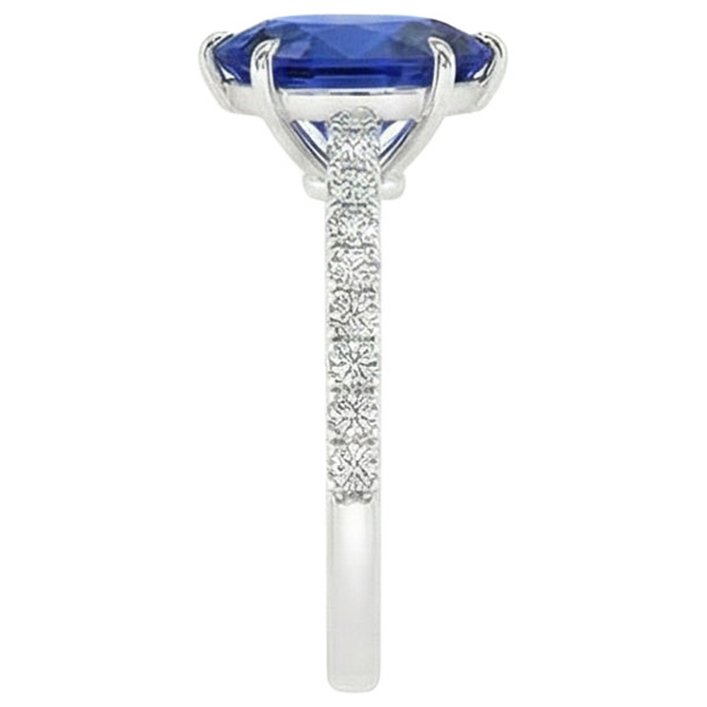 vero pear diamante 5carati anello su bianco