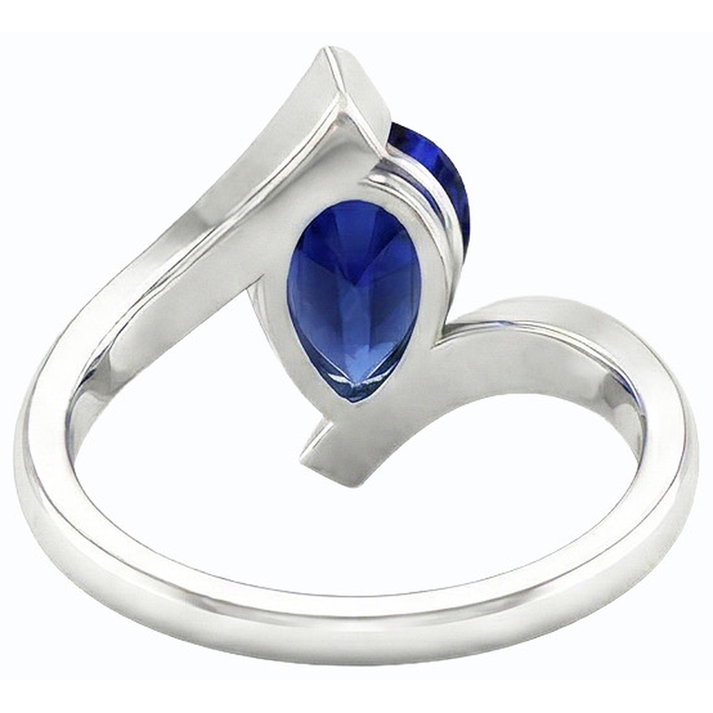 vero pear diamante 2carati anello dettaglio ravvicinato