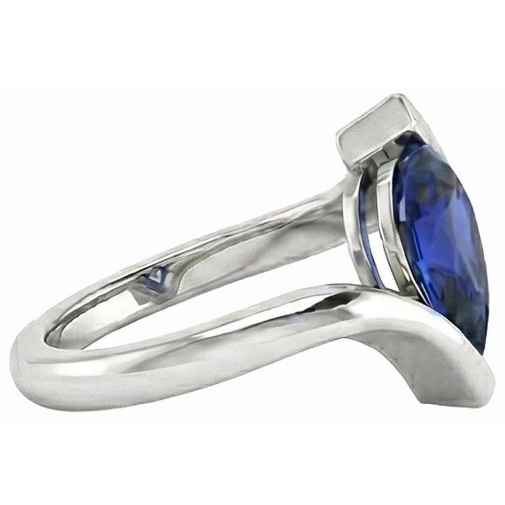 vero pear diamante 2carati anello su bianco