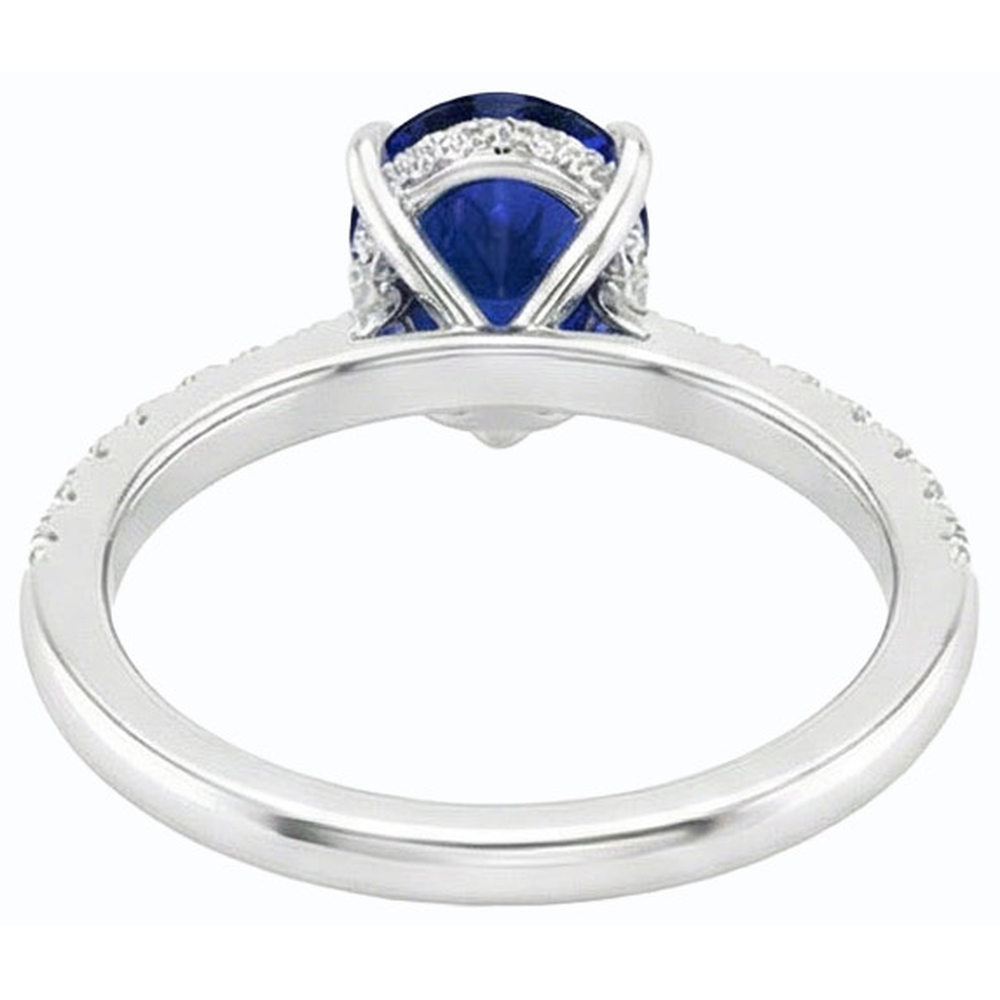 vero round diamante 3.50carati anello angolo laterale