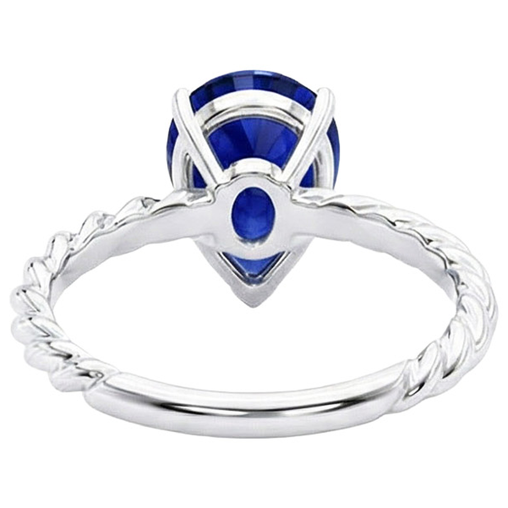 vero pear diamante 2.50carati anello angolo laterale