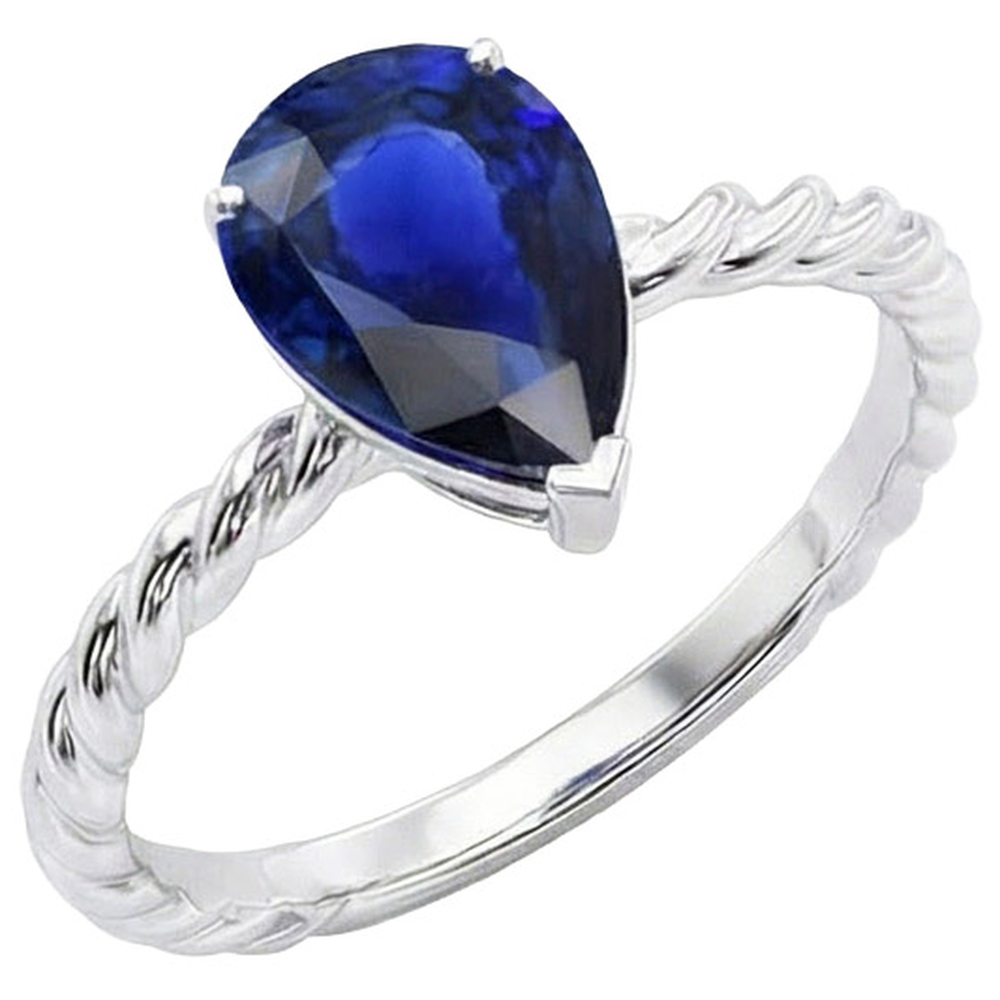 vero pear diamante 2.50carati anello dettaglio ravvicinato
