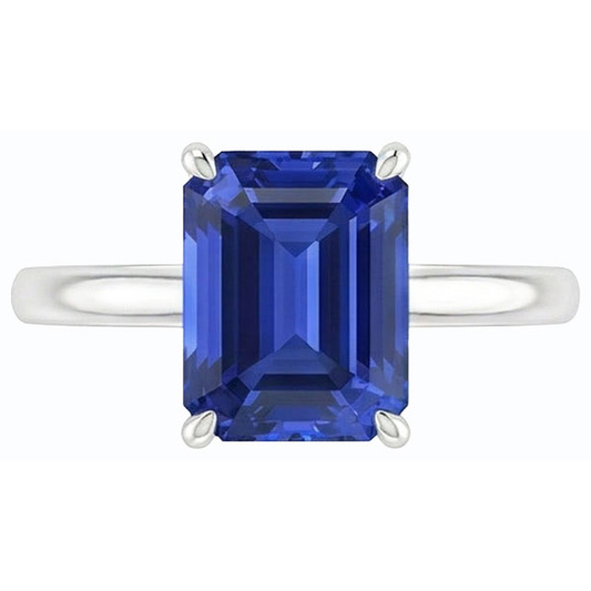 vero emerald diamante 1.50carati anello vista frontale