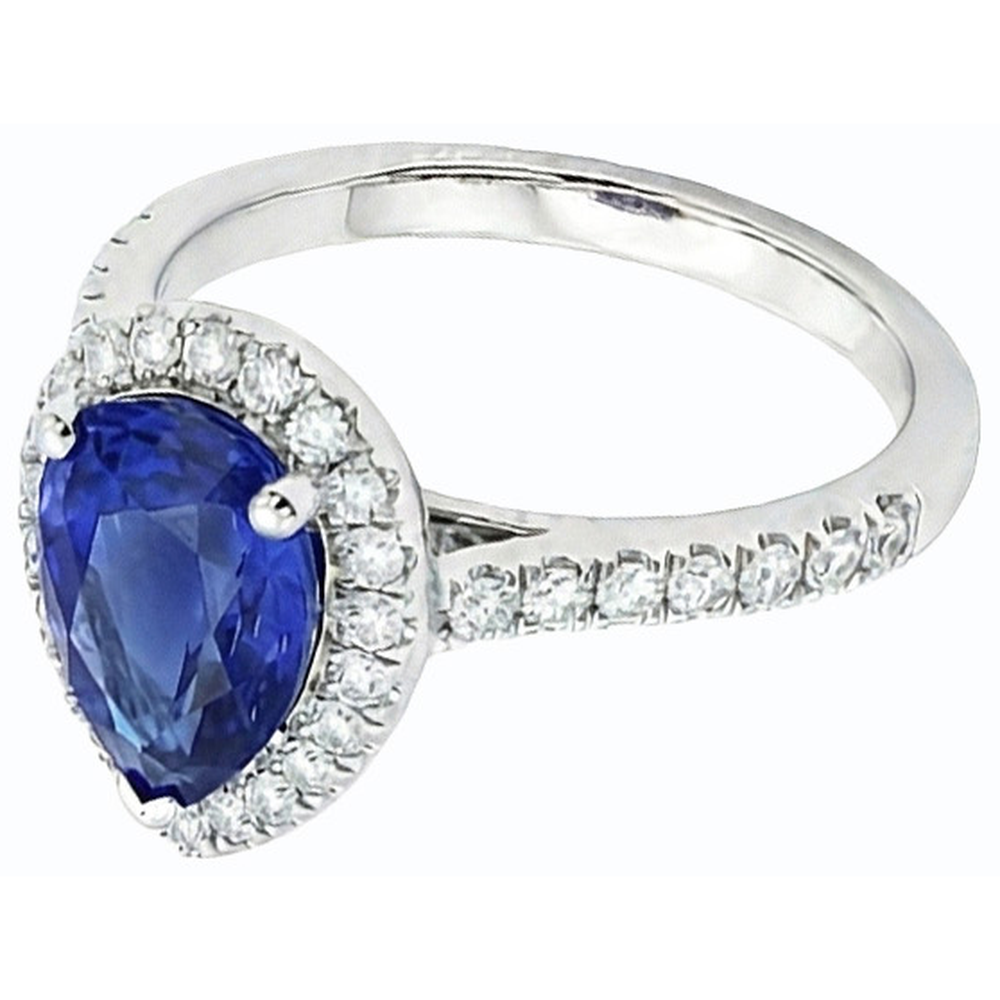 vero round diamante 3.50carati anello vista dall'alto