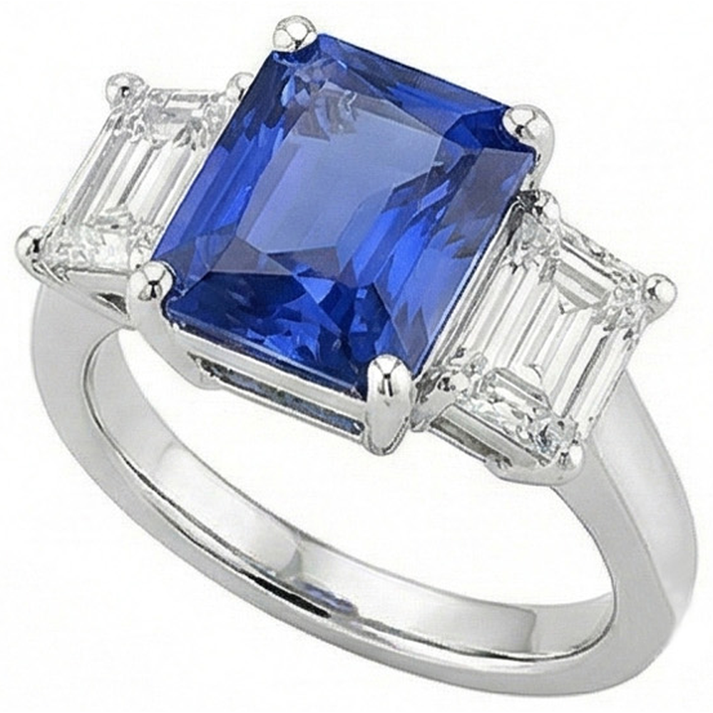 vero emerald diamante 5carati anello dettaglio ravvicinato