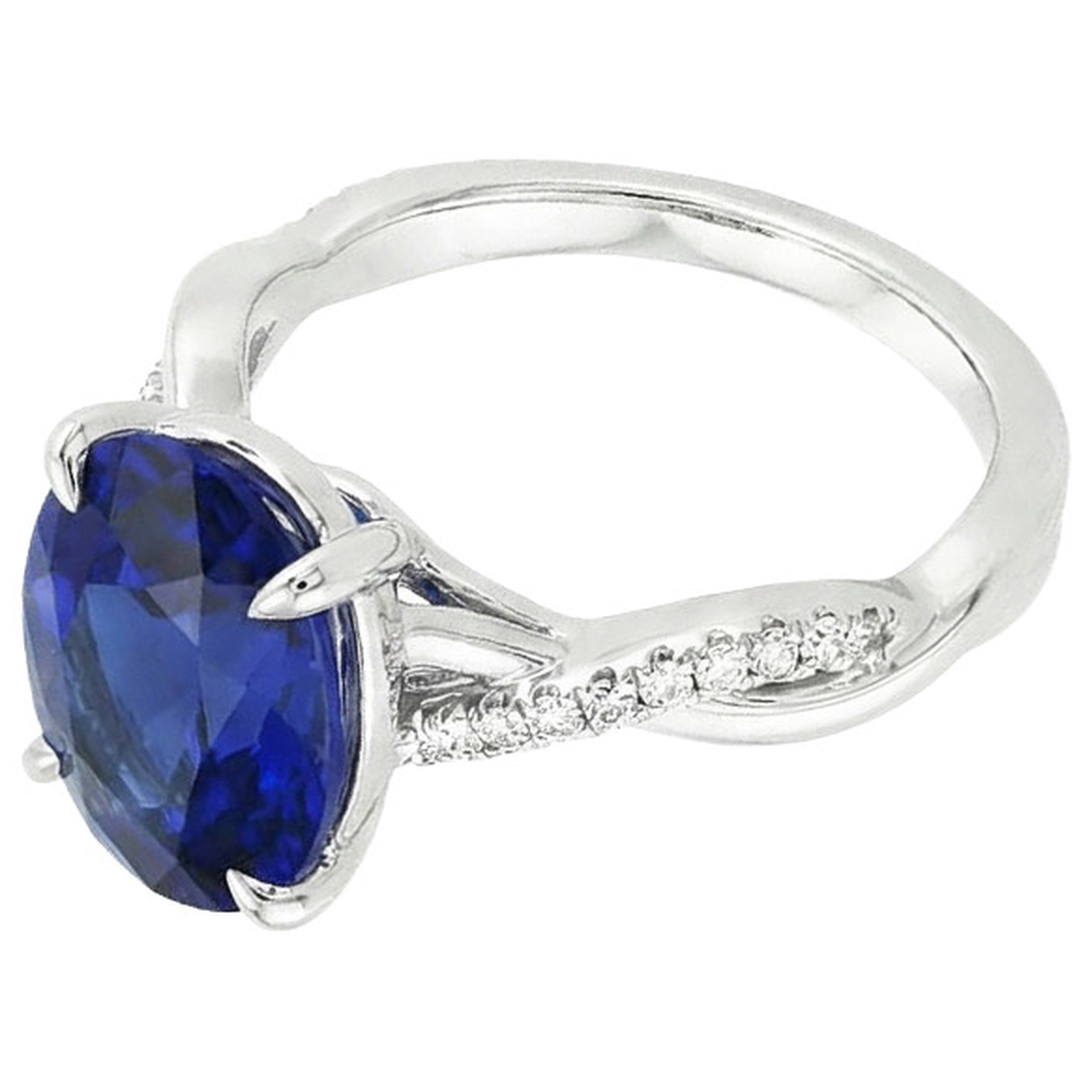 Anello zaffiro blu