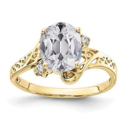 Anello 3 Pietre Stile Vintage Rotondo E Ovale Con Vero Diamante Taglio Antico 4.50 Carati