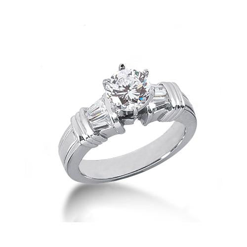 Anello Anniversario Con Tre Pietre Stile 2.3 Carati Naturale Diamanti Oro Bianco Nuovo