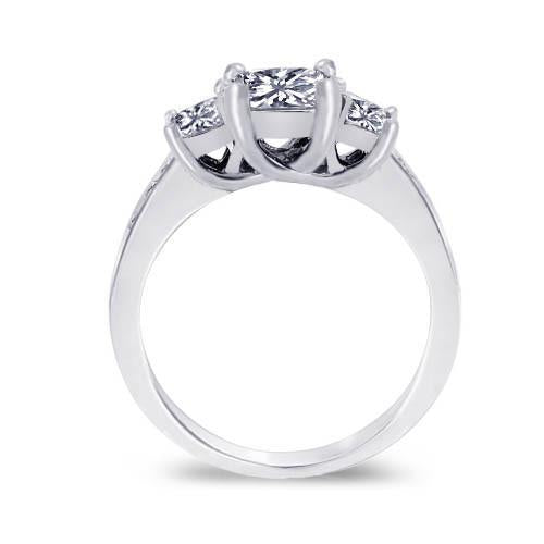 Anello Anniversario Vero Diamante 2 Carati Oro Bianco 14K
