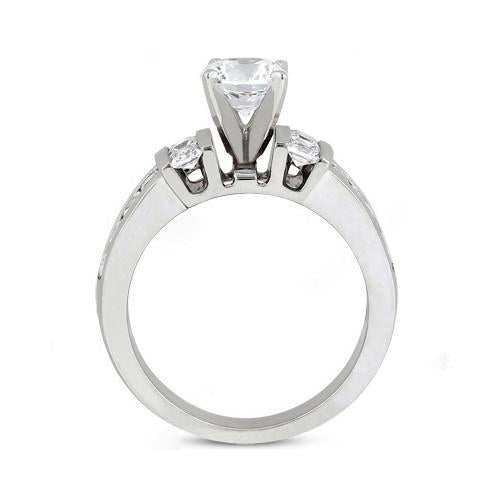 Anello Anniversario Vero Diamante 3 Carati Oro Bianco 14K