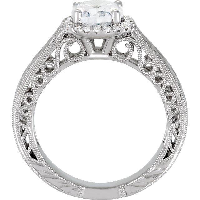 Anello Aureola In Stile Vintage Con Genuino Diamanti Tondi, Gioielli In Filigrana Da 1,65 Carati