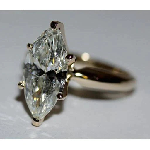 Anello Con Genuino Diamante Marquise Da 3 Carati