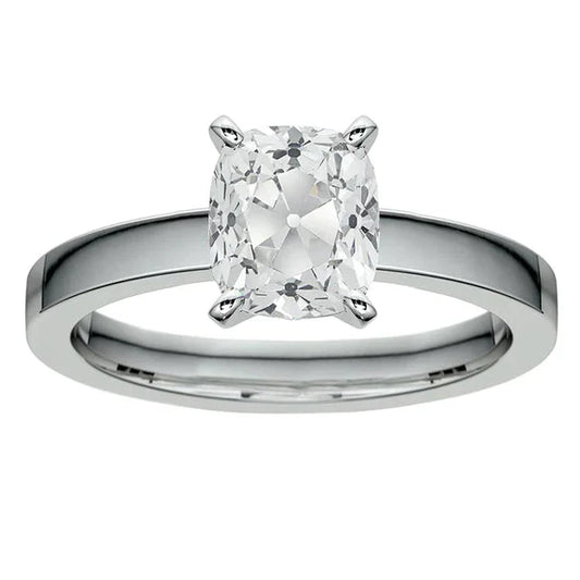 Anello Con Vero Diamante A Cuscino Da 5 Carati