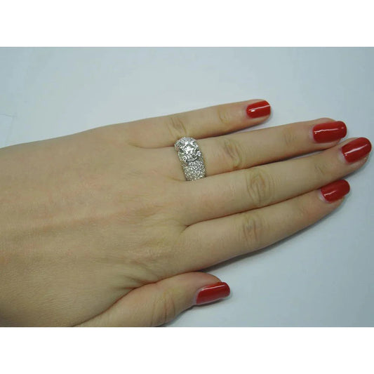 Anello Da Cocktail Da Donna Con Genuino Diamanti