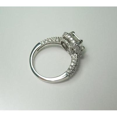 Anello Di Diamanti A Forma Di Alone Con Vero Diamante Scintillante Da 3,35 Ct Con Accenti