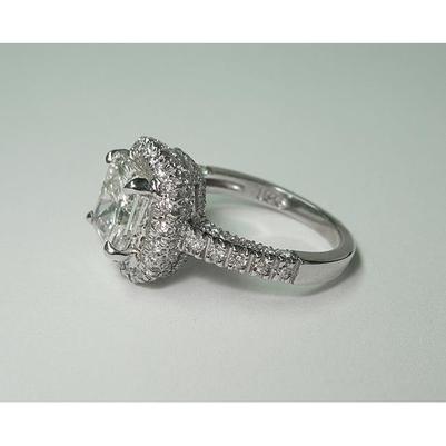 Anello Di Diamanti A Forma Di Alone Con Vero Diamante Scintillante Da 3,35 Ct Con Accenti