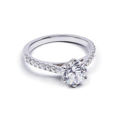 Anello Di Fidanzamento Anniversario Con Naturale Diamanti A Taglio Rotondo Da 3.40 Ct