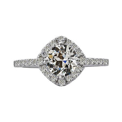 Anello Di Fidanzamento Con Anello Di Fidanzamento Con Naturale Diamante Taglio Vecchio Miniera Da 5 Carati