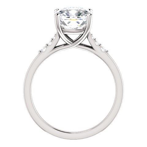 Anello Di Fidanzamento Con Genuino Diamante Cuscino Con Accenti Gioielli Da 3.15 Carati Novità