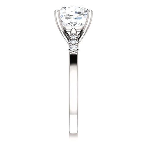 Anello Di Fidanzamento Con Genuino Diamante Cuscino Con Accenti Gioielli Da 3.15 Carati Novità
