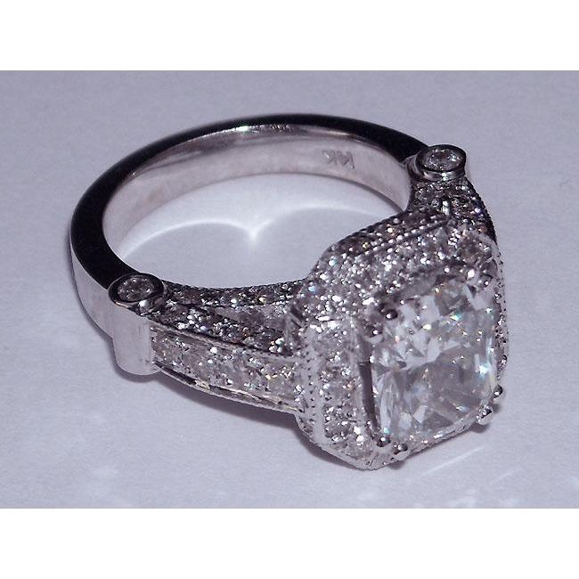 Anello Di Fidanzamento Con Genuino Diamante Da 8,51 Carati, Taglio Radiante