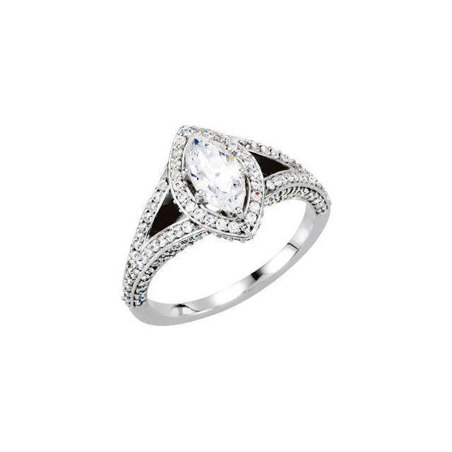 Anello Di Fidanzamento Con Genuino Diamante Marquise 2.70 Carati Halo Jewelry