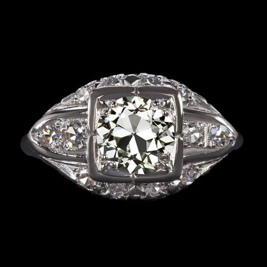 Anello Di Fidanzamento Con Genuino Diamante Rustico