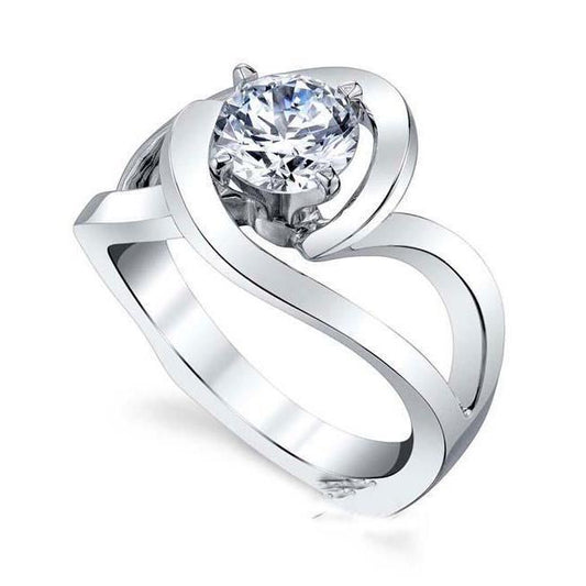 Anello Di Fidanzamento Con Genuino Diamante Solitario Scintillante Da 1,90 Ct.