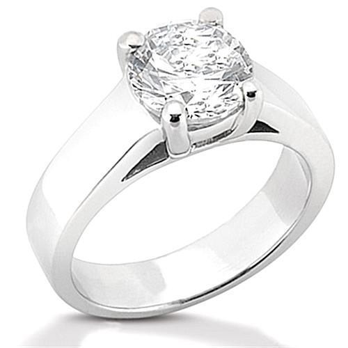 Anello Di Fidanzamento Con Genuino Diamante Stile A Griffe 0.75 Ct. Solitario Oro