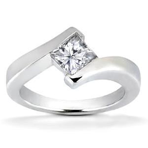 Anello Di Fidanzamento Con Genuino Diamante Taglio Principessa Da 1.50 Ct