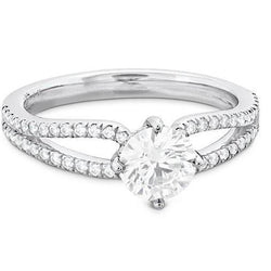 Anello Di Fidanzamento Con Genuino Diamante Taglio Rotondo Con Accenti 3,30 Ct