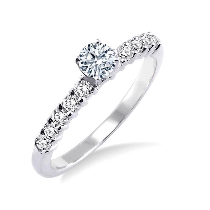 Anello Di Fidanzamento Con Naturale Diamante A Taglio Rotondo Da 2.75 Carati Nuovo Oro Bianco 14K