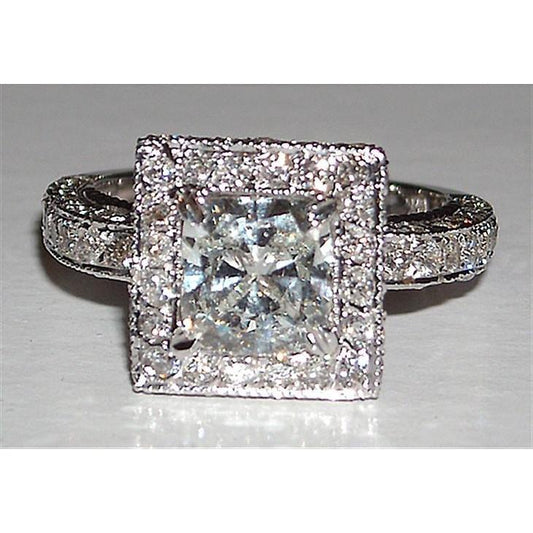Anello Di Fidanzamento Con Naturale Diamante Principessa 5.25 Carati Pave Setting Nuovo