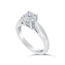Anello Di Fidanzamento Con Naturale Diamante Solitario A Taglio Rotondo Da 1,5 Carati
