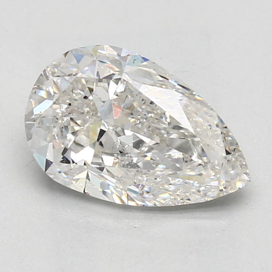 Anello Di Fidanzamento Con Vero Diamante A Pera Da 2.50 Carati In Oro Bianco 14K