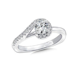 Anello Di Fidanzamento Con Vero Diamante A Taglio Rotondo Da 2.60 Carati Nuovo