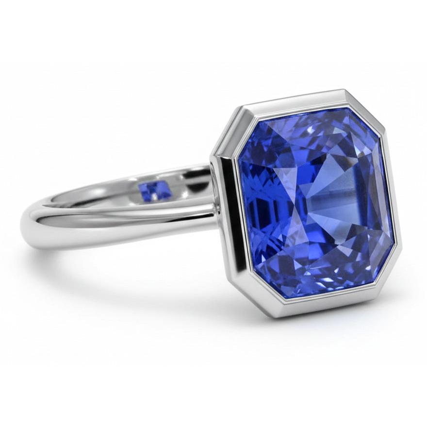 Anello Di Fidanzamento Con Zaffiro Da 5 Carati