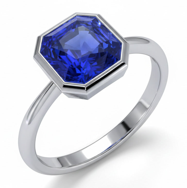 Anello Di Fidanzamento Con Zaffiro Da 5 Carati