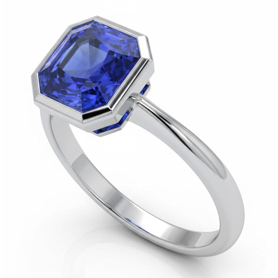 Anello Di Fidanzamento Con Zaffiro Da 5 Carati