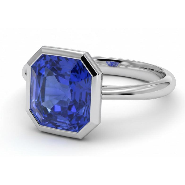 Anello Di Fidanzamento Con Zaffiro Da 5 Carati