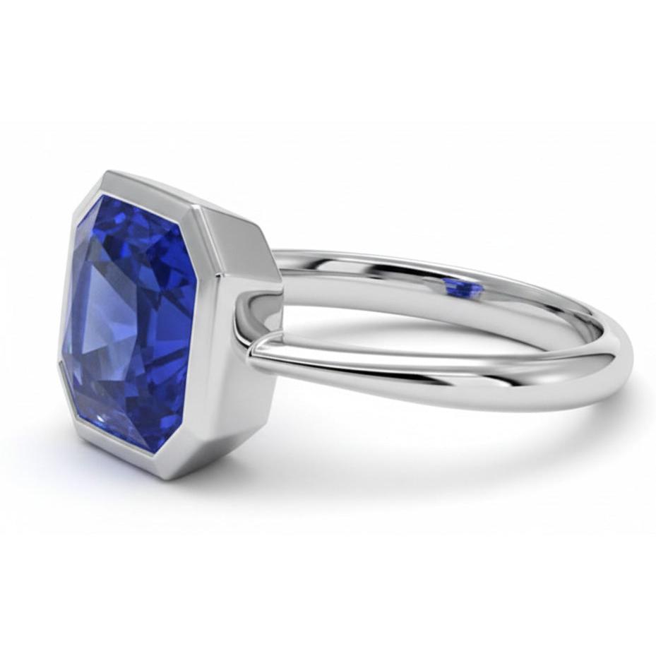 Anello Di Fidanzamento Con Zaffiro Da 5 Carati