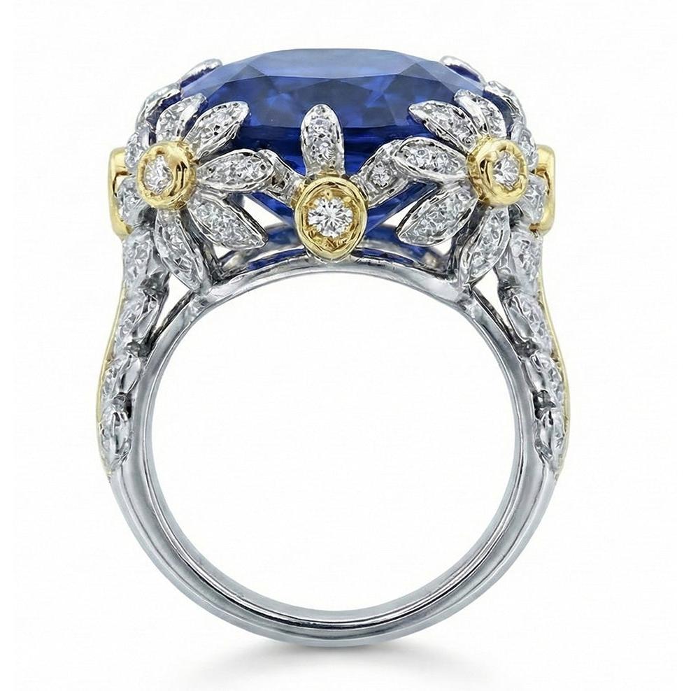 Anello Di Fidanzamento Con Zaffiro Da 8 Carati