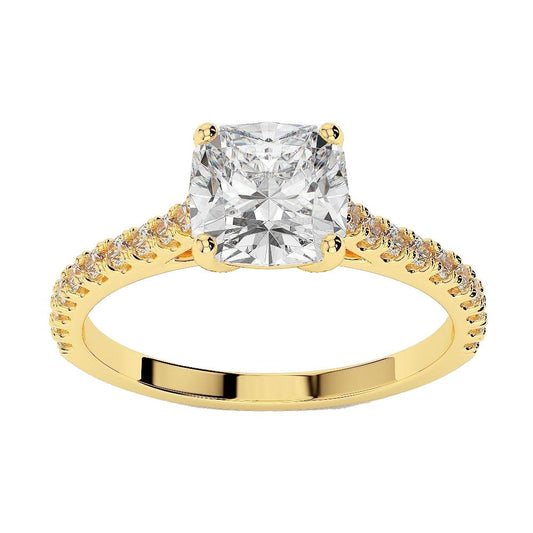 Anello Di Fidanzamento Da Donna Con Genuino Diamante Da 2,50 Carati In Oro Giallo 14K
