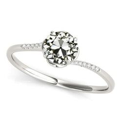 Anello Di Fidanzamento Da Donna Con Genuino Diamante Taglio Antico Rotondo 2,50 Carati