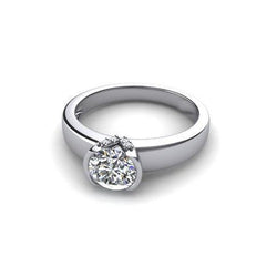 Anello Di Fidanzamento In Oro Bianco 14K Con Naturale Diamante Taglio Rotondo Da 1,50 Ct