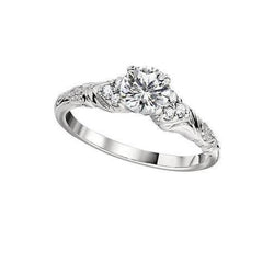 Anello Di Fidanzamento In Stile Antico Con Genuino Diamanti A Taglio Rotondo Da 1.85 Carati