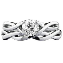 Anello Di Fidanzamento Rotondo Old Miner Vero Diamond 1 Carat Infinity Shank