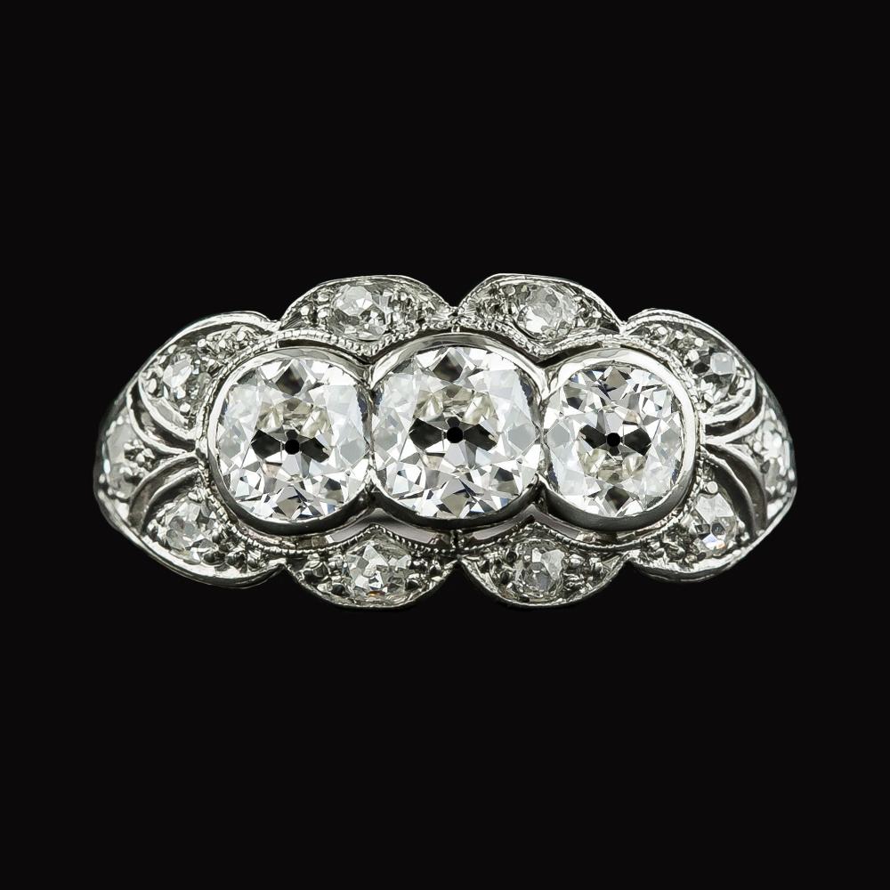 Anello Di Fidanzamento Rotondo Vecchio Minatore Genuino Diamante Stile Vintage 4,75 Carati