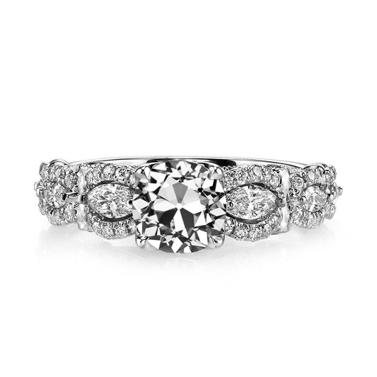Anello Di Fidanzamento Rotondo Vecchio Vero Diamante Europeo Gioielli Da Donna 6 Carati