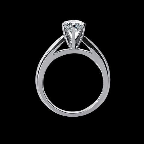 Anello Di Fidanzamento Solitario Con Genuino Diamante Da 1 Carato Con Impostazione Cattedrale